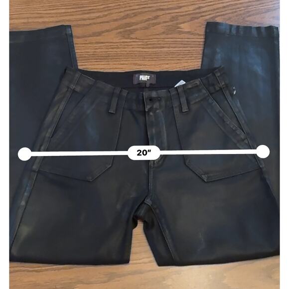 Paige jeans Mayslie Straight Ankle in Black Fog Luxe Coating size 29 (US 8) - Picture 6 of 11